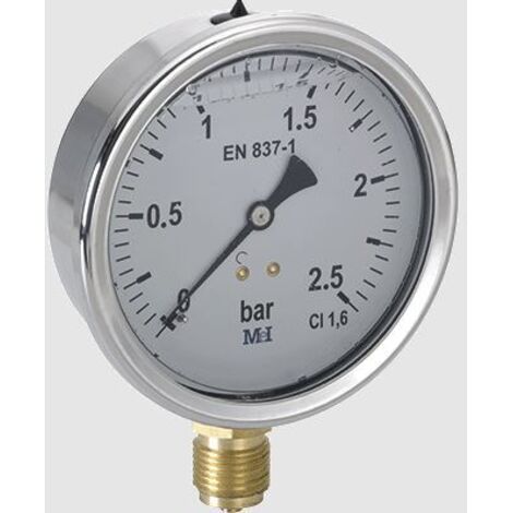 Manómetro con glicerina Ø63 vertical - HECAPO Peso: 6 Kg