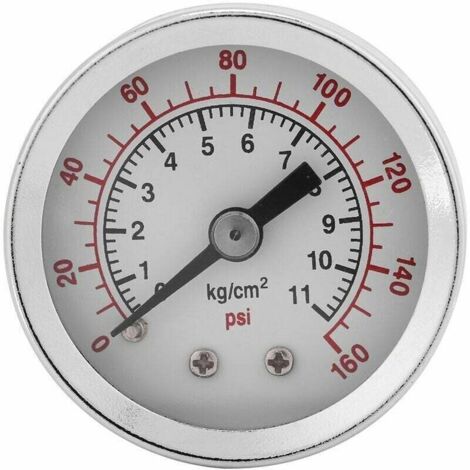 Manómetro de alta precisión para agua y aceite, 0-160 PSI, 1/8 NPT, para agua, combustible líquido y aire.