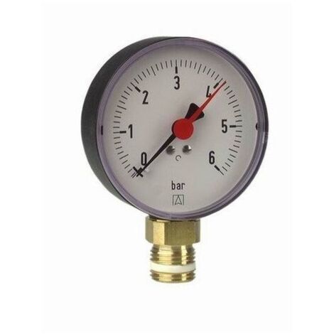 Manometro di riscaldamento RF 100 RAD, fi 100 mm, 0-4 bar, 1/2 pollice rad, classe 2.5 verticale