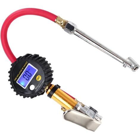 Manómetro Digital Para Neumáticos Pantalla Lcd Retroiluminada Medidor De Presión De Aire y De Usar Para Coches Motos y Bicicletas