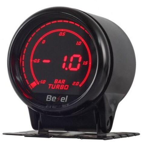 Manometro Digitale LCD Pressione Olio BAR Oil Press Gauge 52mm 12V Auto Doppio Ingresso Alimentazione 10 Colori Remote Controllo Bottone