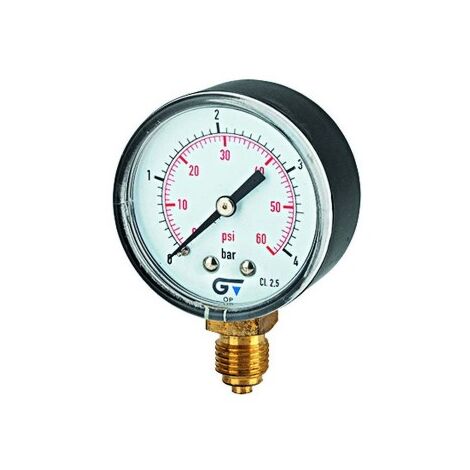 MANOMETRO DM 63 GLICERINA POST.1/4" INOX AISI 604 - GENEBRE