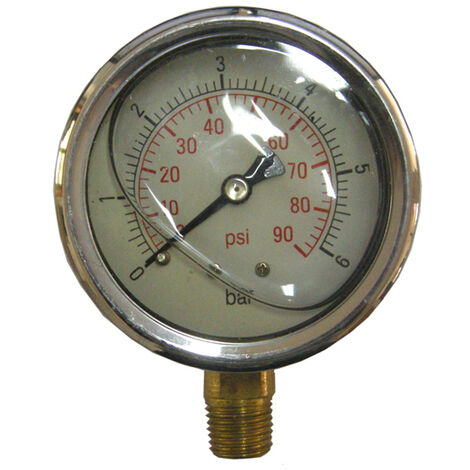 Manometro glicerina 0 - 25 bar - diam 63 mm - diam filetto 1/4? pressione irro 1500025