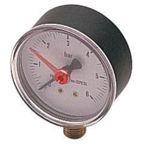 Manometro per autoclave con attacco radiale 1/4 scala 0-6 Bar