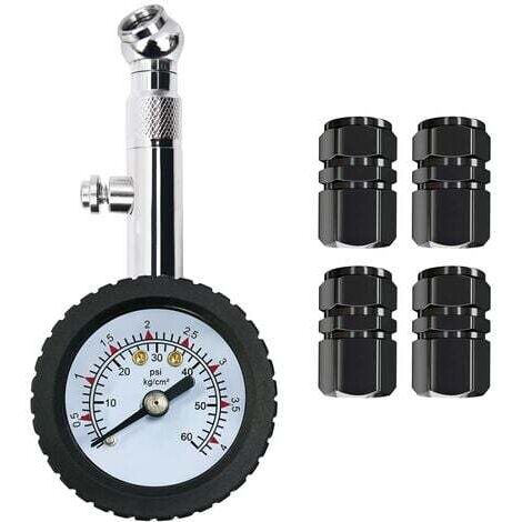 Manometro per pneumatici - Manometro digitale ad alta precisione per pneumatici 60 PSI - Manometro portatile per auto, camion, SUV, moto, bicicletta