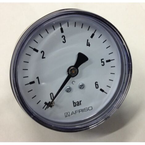 Manometro per riscaldamento RF 63 AX, fi 63 mm, 0-6 bar, 1/4 pollice ax, classe 2.5 orizzontale