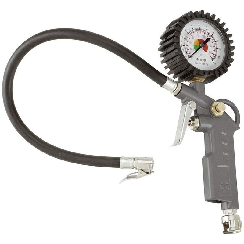 Image of Fervi - Manometro pistola gonfiaggio misuratore pressione gomme 0608