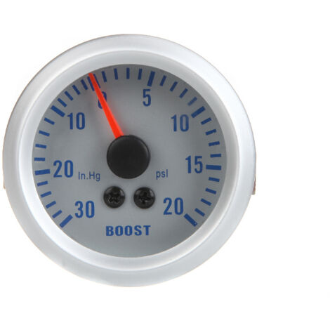 Manómetro presión/vacío coche 52mm (2")  Rango 0-30 in Hg / 0-20 psi  Luz azul  Lectura precisa  Para diagnóstico motor y sistemas