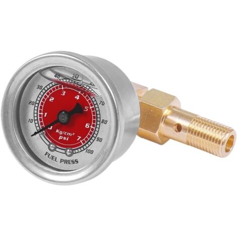 Manometro riempito di liquido per la pressione dell'olio combustibile per auto per manometro dell'olio combustibile(rosso)