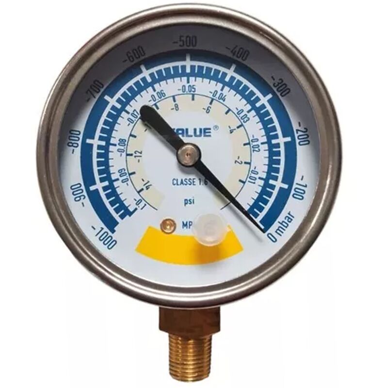 

Vacuometro Conexion Radial 1/8 Visor 80mm