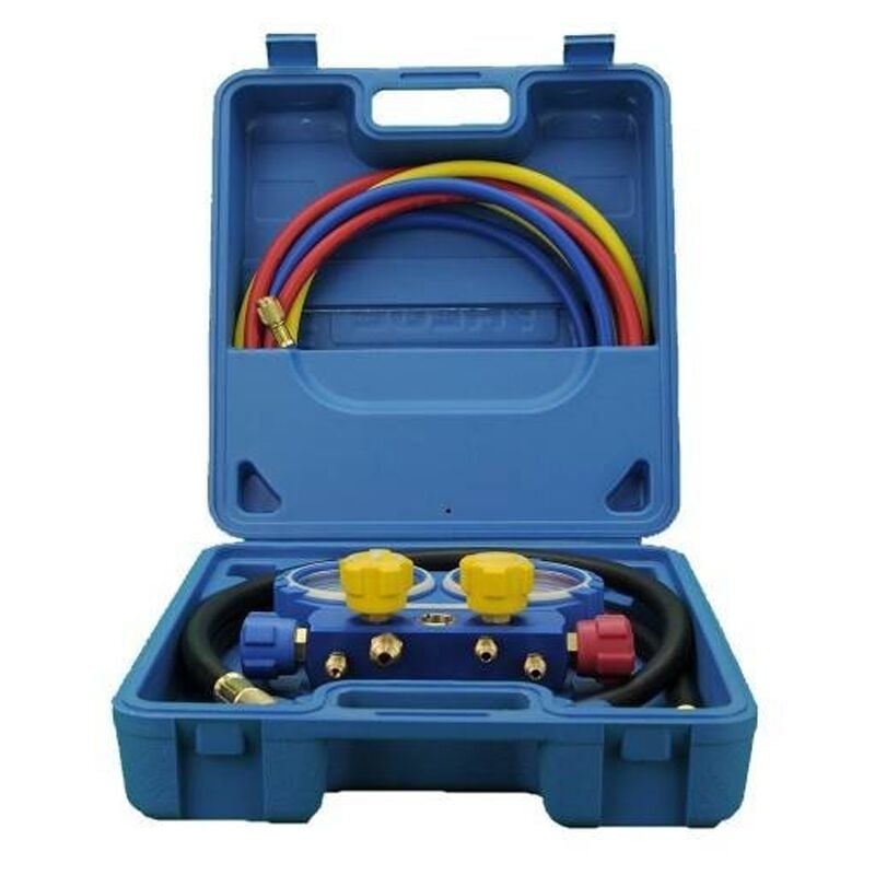 Manometer Maleta Analyzer 4 Vias 80mm Aluminium + Viewer R410A, R407C, R404A, R134A