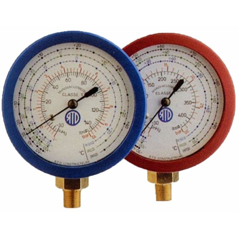 

Manómetros de baja presión (1 a 10 bar) glicerina clase1 mod. R22, R134a, R404 y R407C Ø 60 Vertical