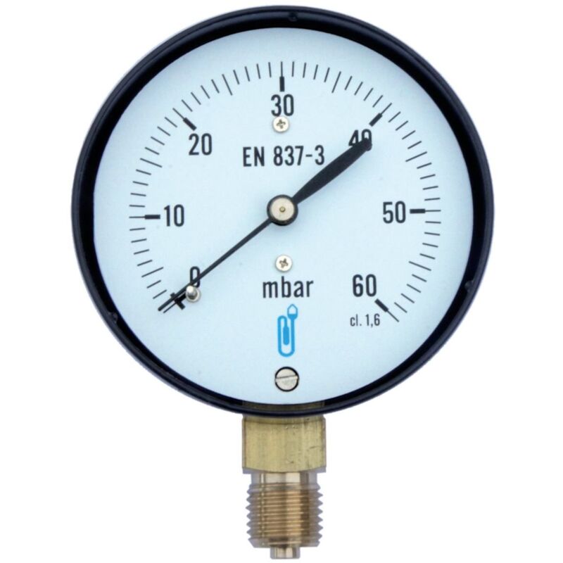 Distrilabo - Manomètre 63mm 0 a 0,6 bar-capsule 8x13 Ref 6183RV48D