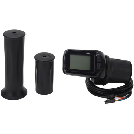 Manopola acceleratore da mezzo pollice per bici elettrica con schermo LCD, interfaccia faro, cavo standard 5P+2P, 24 V, 36 V, 48 V, 60 V