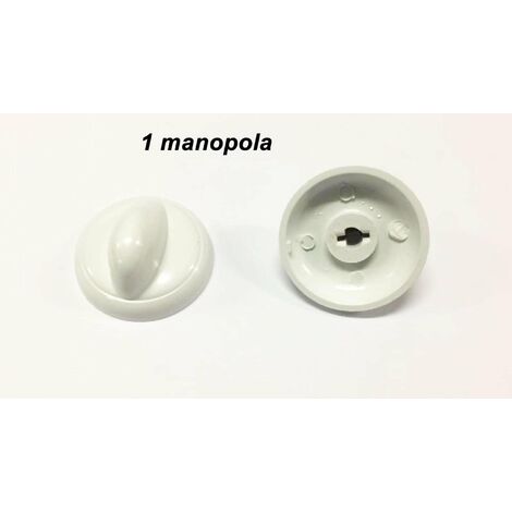 MANOPOLA CUCINA A GAS UNIVERSALE BIANCA PASSO MM 6 GAMBO ALTO -5  MM 1 PZ M7005