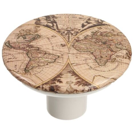 Manopola GX01, bianca, mappa retrò