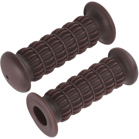 Manopole antivibrazione universali in gomma, accessorio per moto per manubri da 25-28 mm, marrone scuro