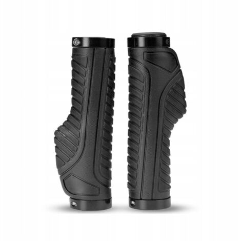 Manopole ergonomiche per bicicletta, diametro 22 mm, nere