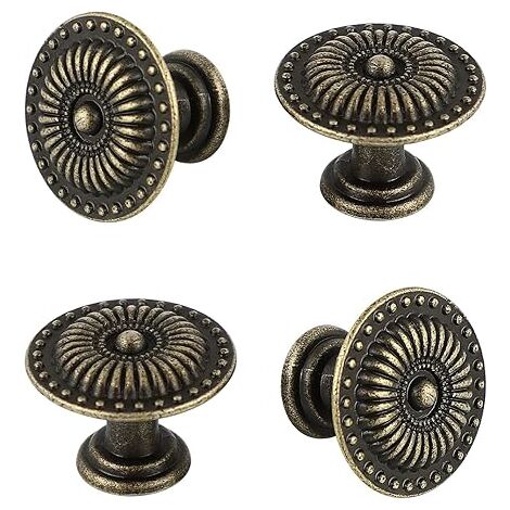 Pomelli per comò Vintage in bronzo confezione da 12 manopole per mobili  rotonde antiche per pomelli per cassetti rotondi in metallo da cucina pomello  per porta in lega di zinco - AliExpress