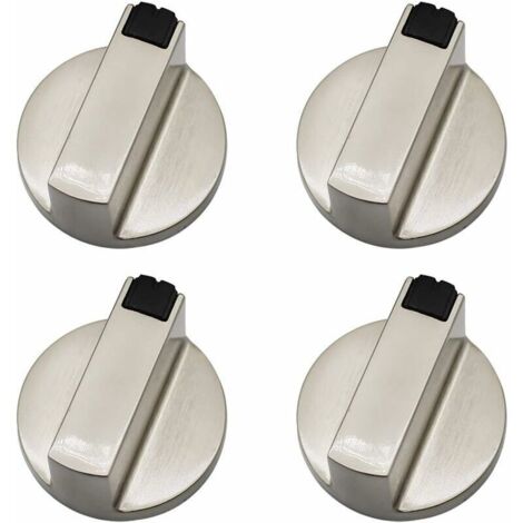 Manopole per fornelli a gas - Set di 4 manopole di controllo universali in metallo da 6 mm per forno e piano cottura