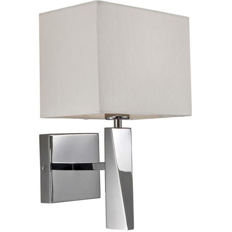 Firstlight Mansion - 1 Light Single Indoor Wall Light Polished Stainless Steel, Cream, E14