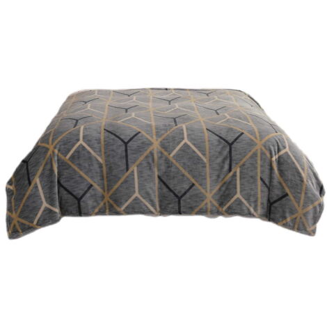 Manta 160x200 Decorativa Geométrica Gris