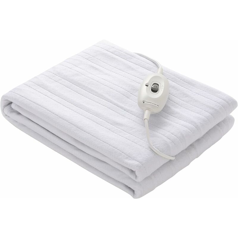 

Manta calefactada 150 * 80 cm, manta eléctrica con protección contra sobrecalentamiento, 3 niveles de temperatura, lavable, extra suave, ahorra