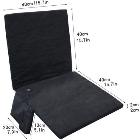 Manta/cojín calefactable para silla portátil - Carga USB
