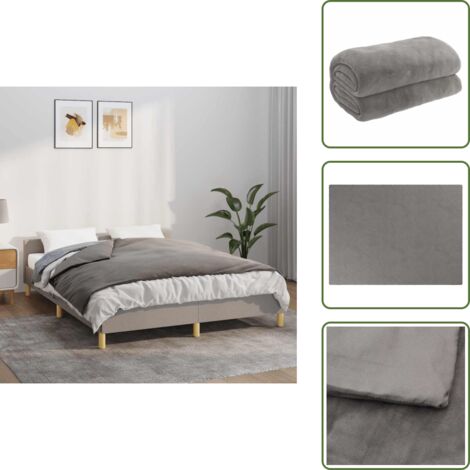 Manta con funda - vidaXL Manta con peso con funda tela gris 150x200 cm 11 kg - Manta con peso corporal