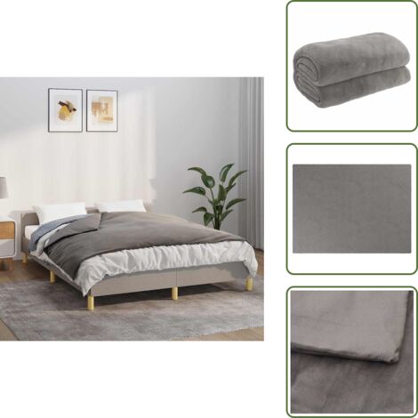 Manta con funda - vidaXL Manta con peso con funda tela gris 150x200 cm 7 kg - Manta con peso corporal