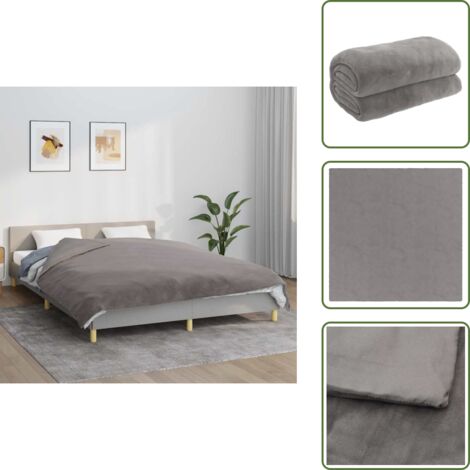 Manta con funda - vidaXL Manta con peso con funda tela gris 200x200 cm 9 kg - Manta con peso corporal