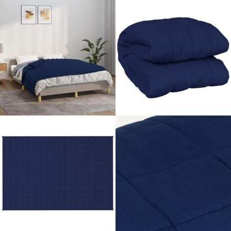 Manta con peso tela azul 120x180 cm 5 kg - Manta para dormir - Manta relajante