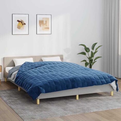 Manta con peso tela azul 200x225 cm 13 kg