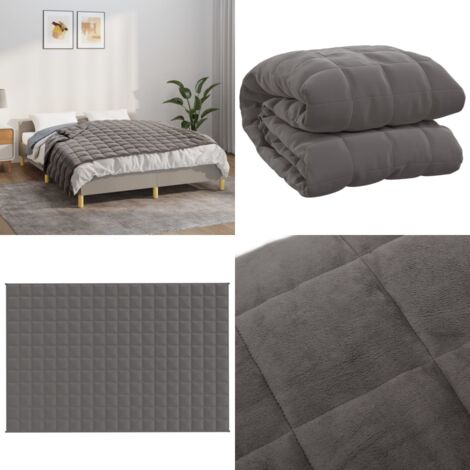 Manta con peso tela gris 122x183 cm 9 kg - Manta relajante - Manta para dormir
