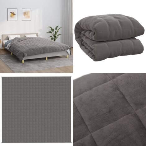 Manta con peso tela gris 220x230 cm 11 kg - Manta para dormir - Manta relajante