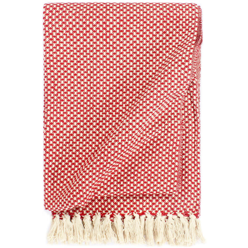 

Manta de algodón rojo 125x150 cm - Rojo