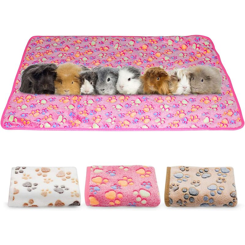 

Manta de conejillo de indias, 3 piezas Animales pequeños Suave y cálida manta de lana para mascotas Almohadilla para dormir Funda de cojín de franela
