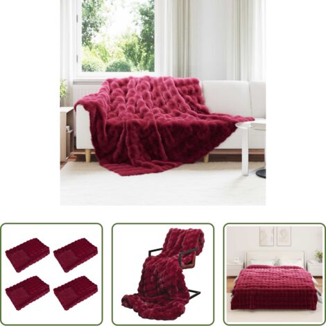 Manta de conejo sintético -  Manta de de conejo sintético antideslizante Olite 4 pcs