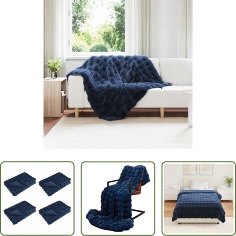 Manta de conejo sintético -  Manta de de conejo sintético antideslizante Olite 4 pcs