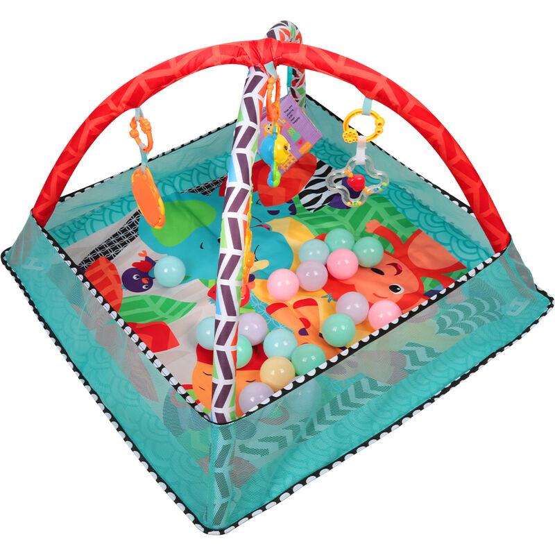 MeowBaby - Parque de jogos infantil de espuma cinza com piscina de bolas e  100 bolas cinzas/brancas/turquesa, Casas de interior e bolas