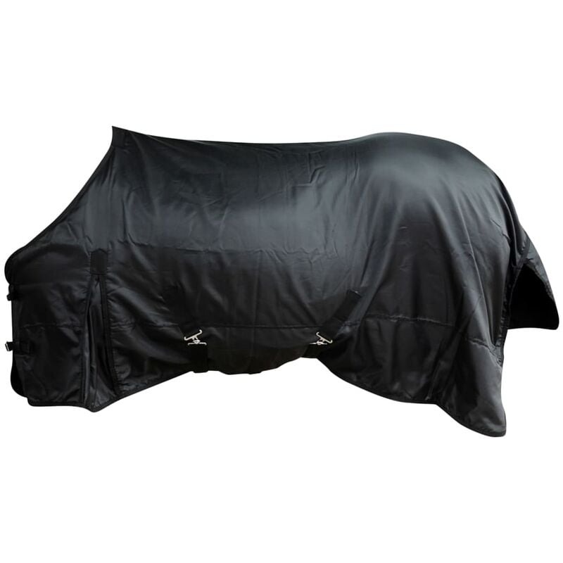 

Manta de Lana Doble Capa con Cinchas 125 cm (Negra) - Negro