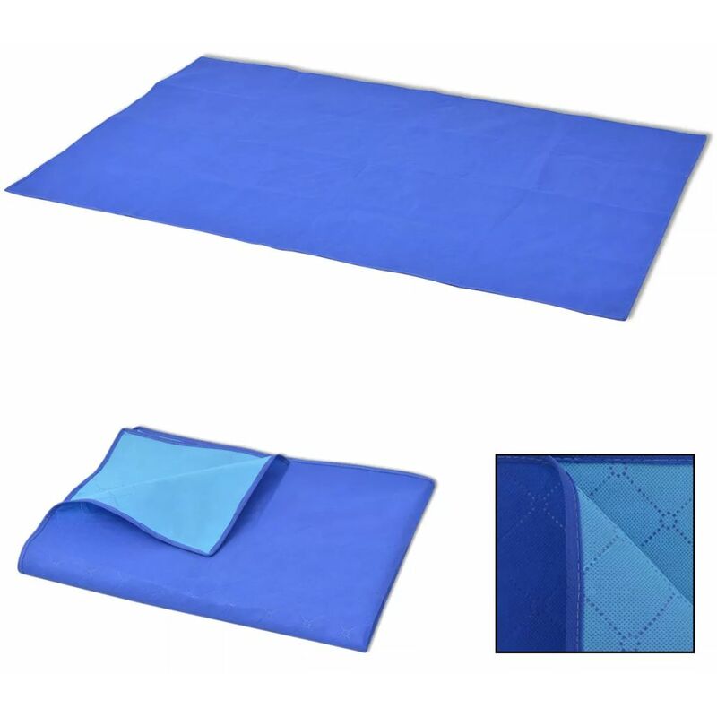 

Manta de picnic azul y azul claro 100x150 cm