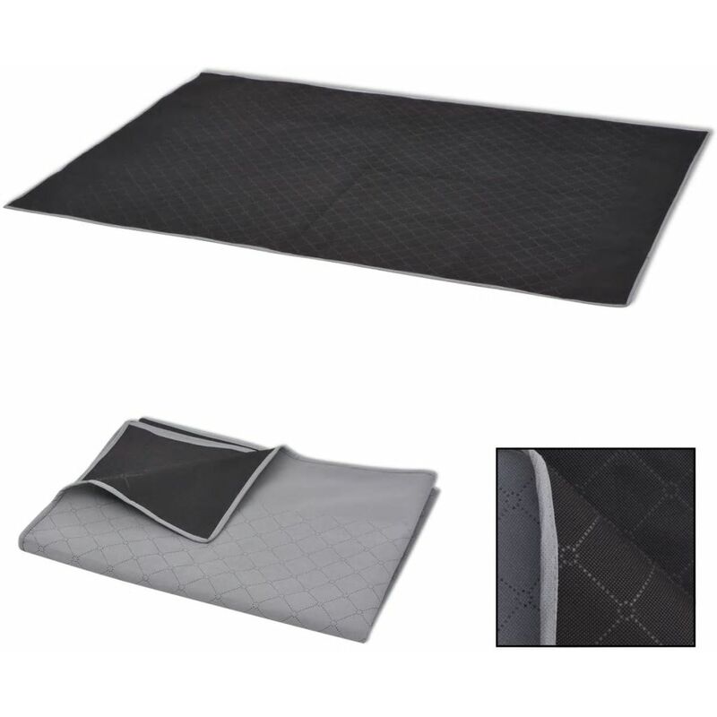 

Manta de picnic gris y negra 150x200 cm