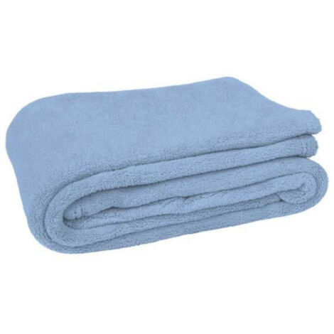 Manta de tacto suave VALENTO Cushion Azul Celeste 140 x 95 cm