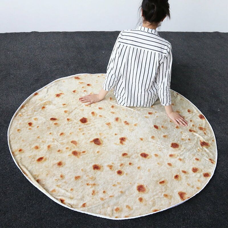 

Manta de tortilla Burritos, manta de playa redonda gigante,Estilo 3, 120cm