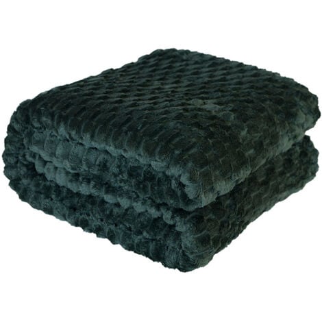 OTROS Manta decorativa MIKOS - Verde botella - 160x200cm