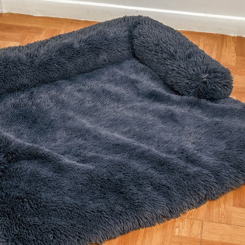 

Manta del sofa del perro de la felpa del sofa cama de la estera del perro, cama impermeable del animal domestico de una pieza del cojin del nido,Gris
