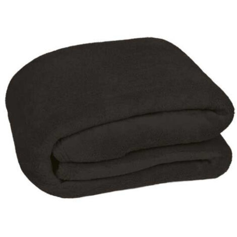 Manta en tejido de tacto sueva VALENTO Couch Negro 120 x 190 cm