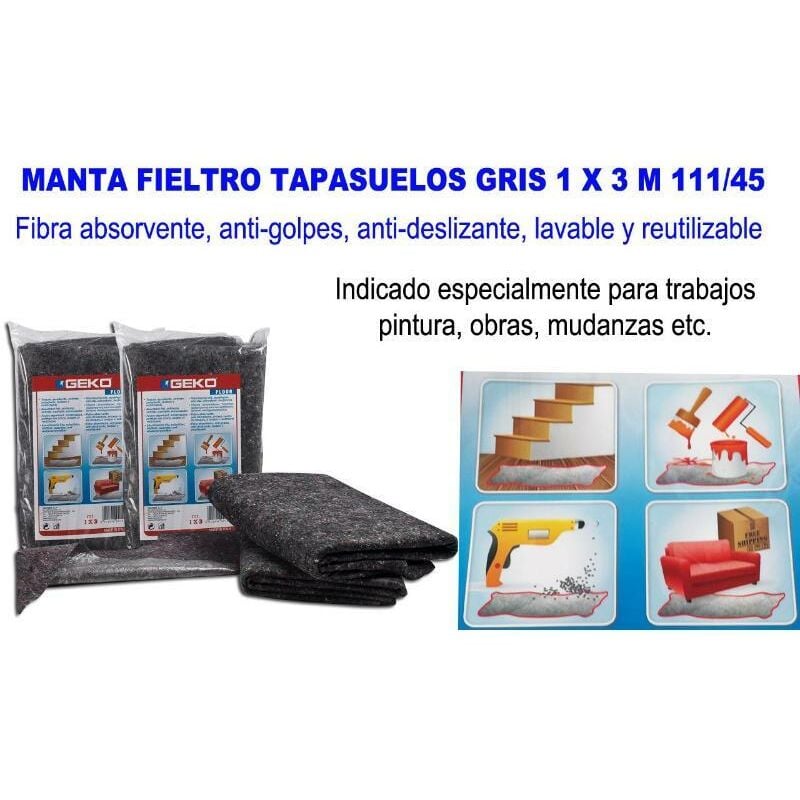 

manta fieltro tapasuelos gris 1 x 3 m 111-45 - Mibricotienda
