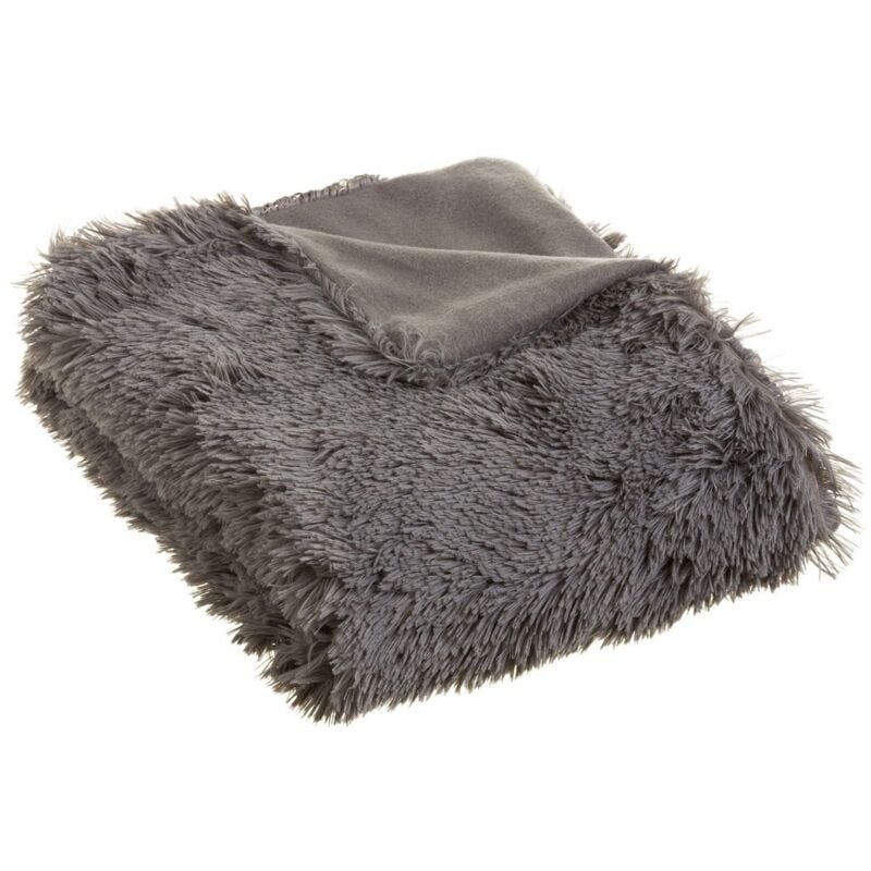 

Manta gris de pelo infantil de microfibra de 160x130 cm